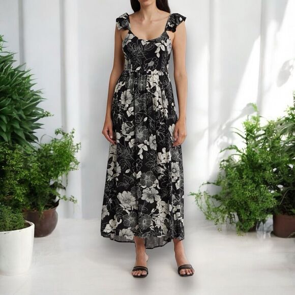 WISHLIST Women’s Floral Printed Flutter Strap Sleeveless Dress in the Size Large - Picture 7 of 16